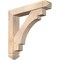 Ekena Millwork Merced Arts and Crafts Smooth Bracket w/ Offset Brace, Douglas Fir, 5 1/2"W x 28"D x 28"H BKT0604X28X28MRC03SDF - alternate 1